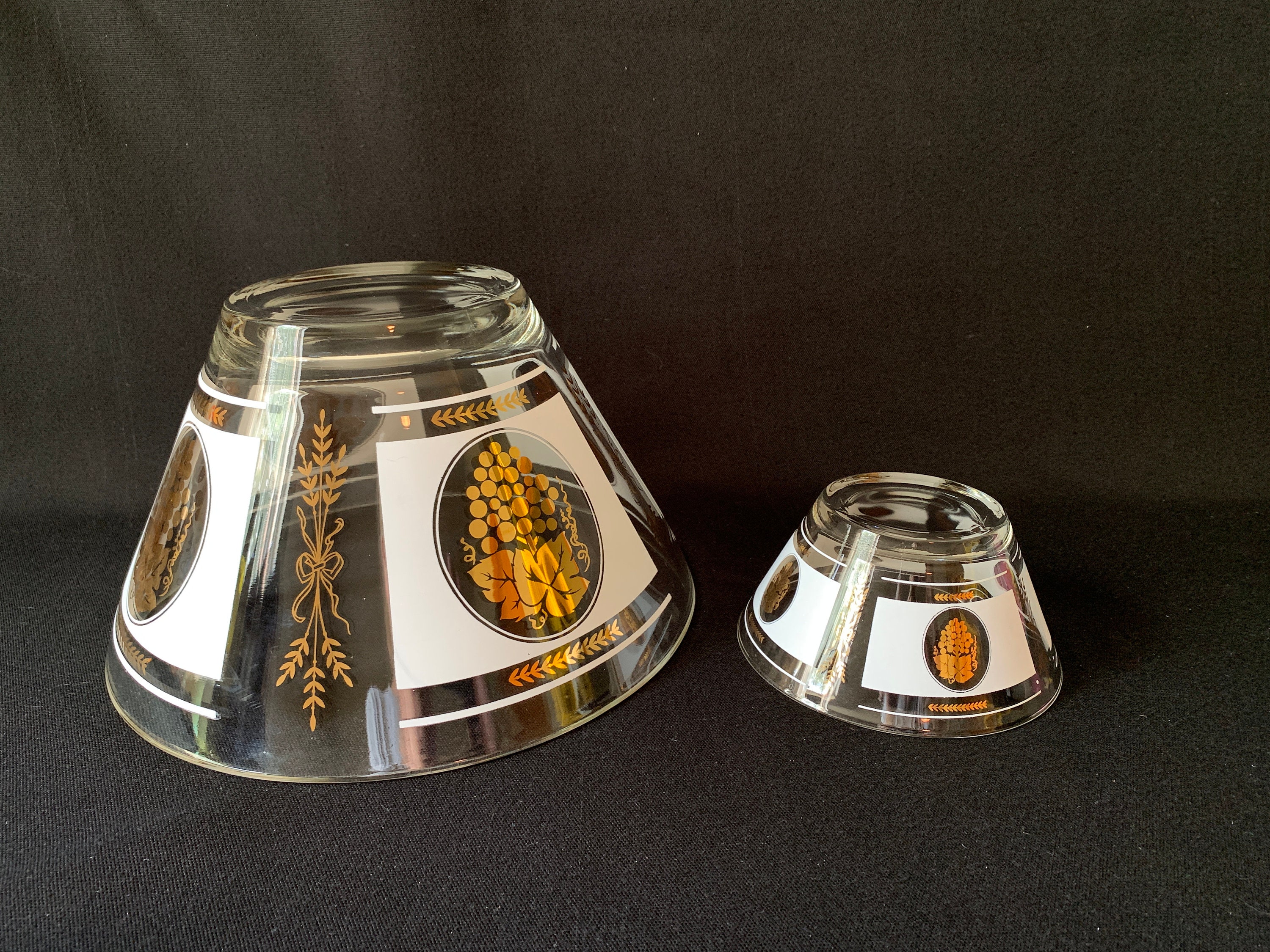 1960s Vintage Libbey Chip And Dip Set Gold And White Etsy