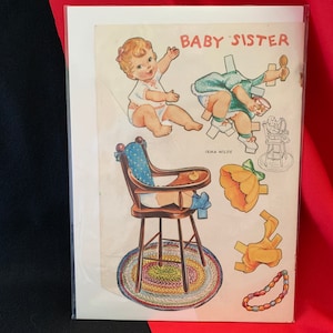 1963 Lalki papierowe „BABY SISTER” autorstwa Irmy Wilde