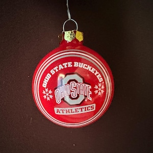 1990s Vintage Christmas Tree Ornament…Celebrating the OHIO STATE BUCKEYES