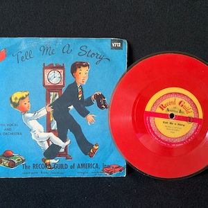 RARE 1953 Record Guild of America RED Record &#39;Tell Me A Story&#39;