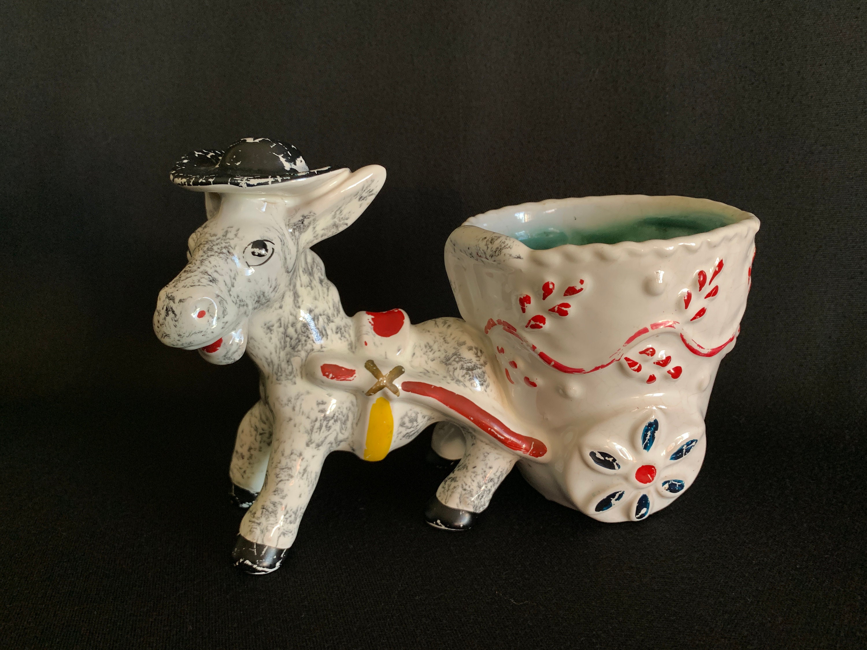 Vintage Deer Pulling Cart Egg Cup Vintage Deer Pulling Cart Egg Cup