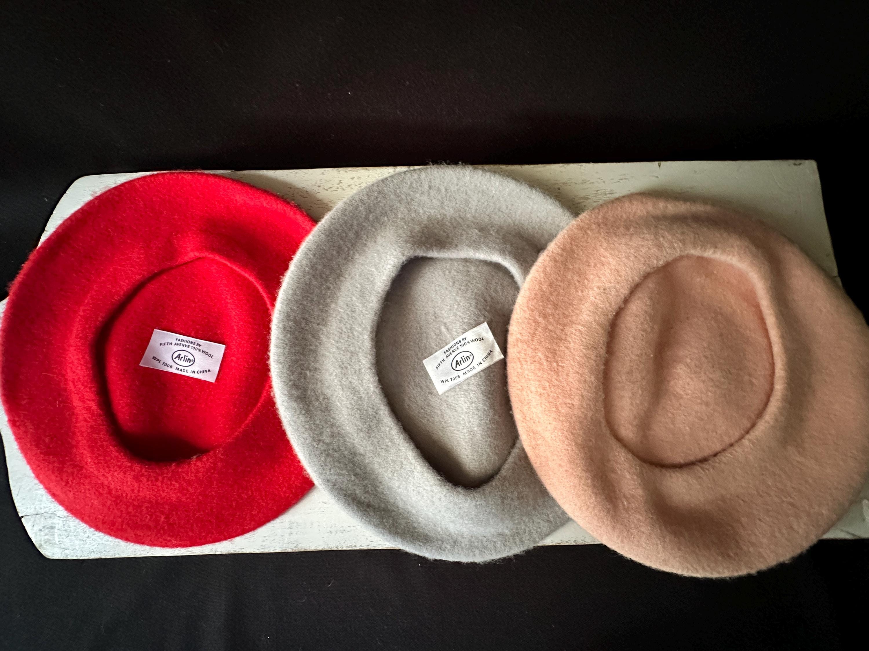 Classic French Vintage Arlin Fifth Avenue Wool Beret 1980s Vintage ARLIN FIFTH AVENUE 100% Wool Beret Hats - Sold  main image 3