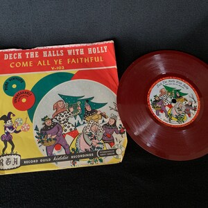 Red Vinyl Deck The Halls With Holly And Come All Ye Faithful