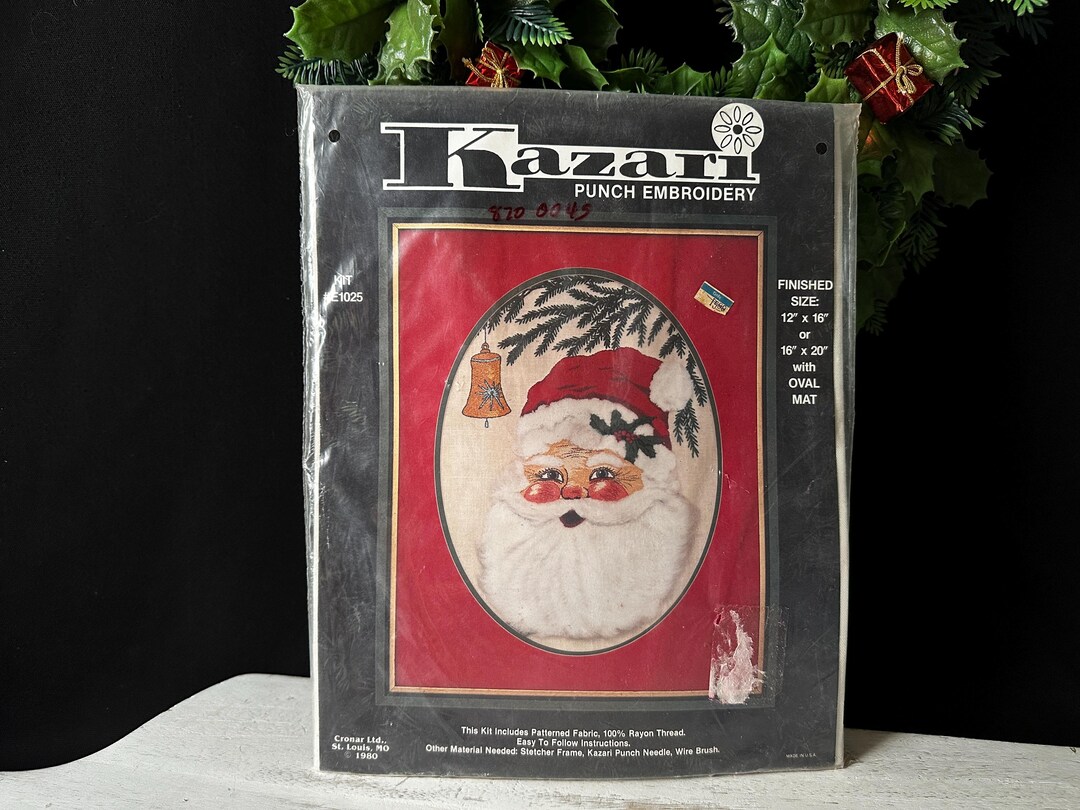 KAZARI PUNCH EMBROIDERY KIT # K3000 *INDIAN CHIEF* 18 X 24