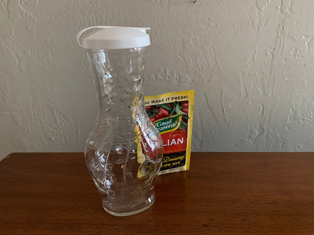 Vintage GOOD SEASONS Salad Dressing Glass Cruet With Embossed Vines Etsy