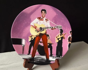 Assiette en céramique d'Elvis de collection 1992 « ELVIS PRESLEY In Loving You »