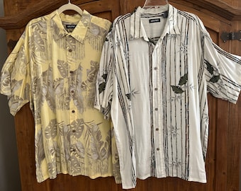 Camisa de campamento vintage PURITAN de los años 80 para hombre, talla XL, con aires isleños (se vende por separado)