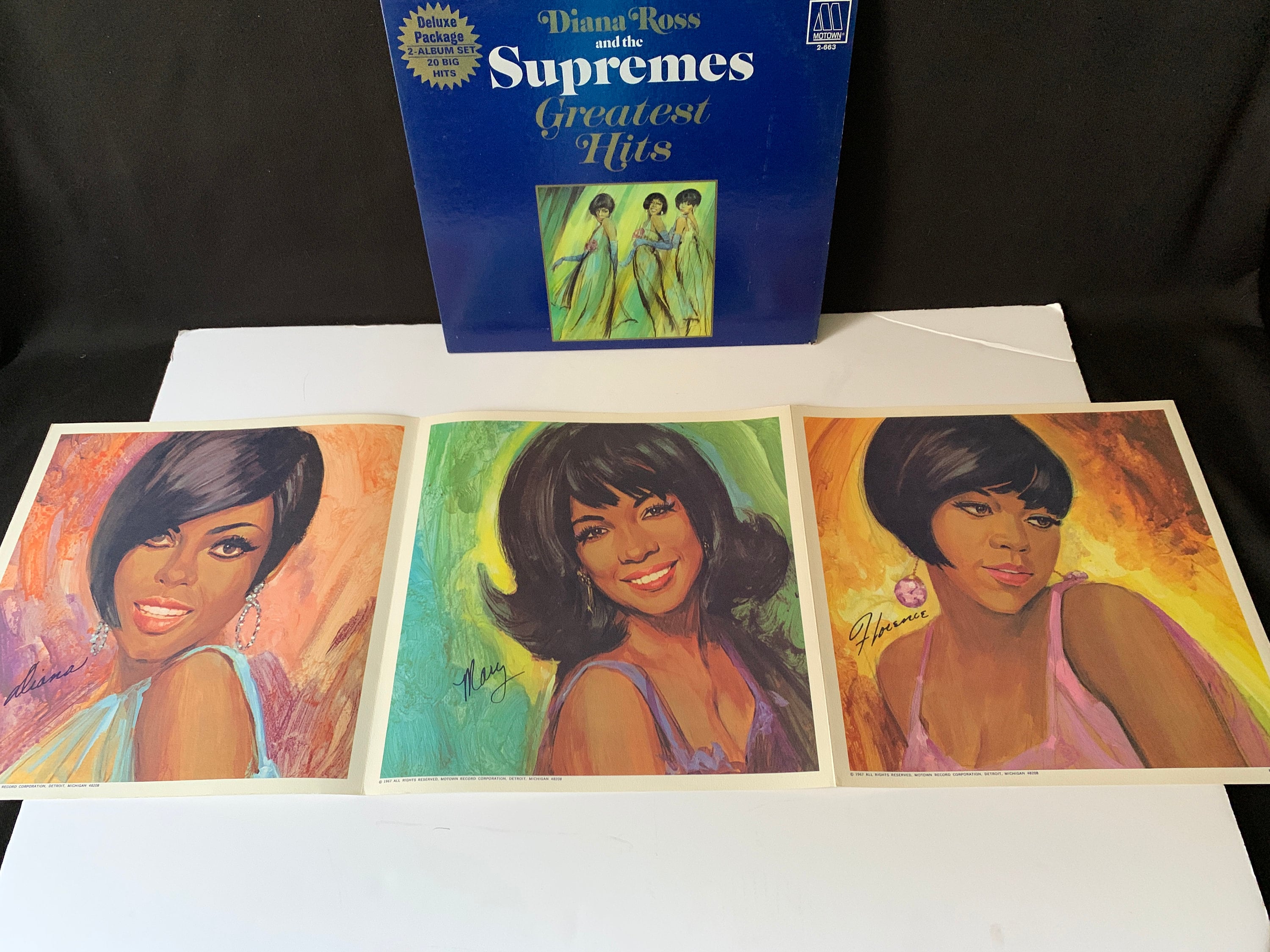 レコード 2枚　THE SUPREMES DIANA ROSS モータウン DIANA ROSS and the SUPREMES Greatest Hits 2 Record Set 1967