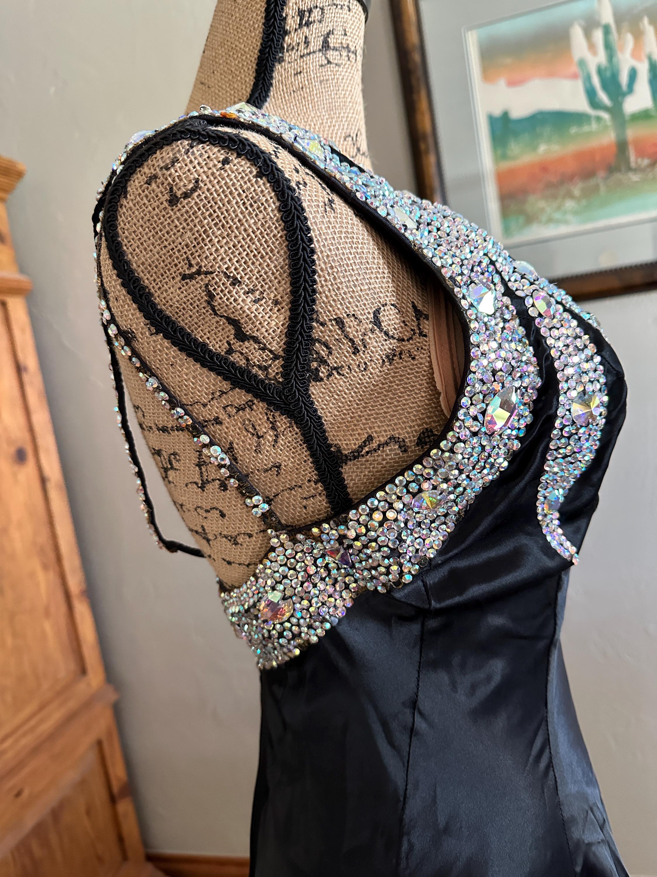 DESIGNS BY RANDALL Smooth Black Ballroom Dress Worn Once by Local  Professional Dancer - Etsy