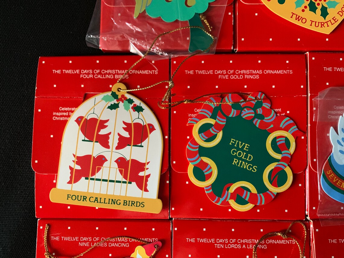 Individual Ornaments Twelve Days of Christmas Vintage AVON Etsy