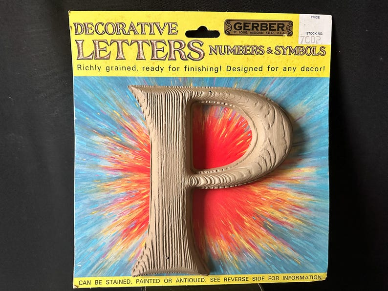 1970s Vintage MCM Decorative Letters From GERBER INDUSTRIES Wood Grain ...