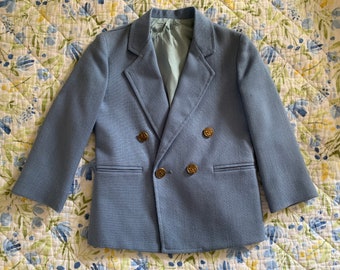 Young Boy’s JONATHAN STRONG Double-Breasted Sky-Blue Blazer. Fully lined.