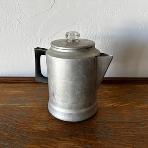 Percolateur WORTHMORE Antique en ALUMINIUM avec couvercle fabriqué aux Etats-Unis