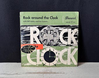 1957 Europese 10" vinylpers van Bill Haley and His Comets' 'ROCK AROUND The CLOCK'