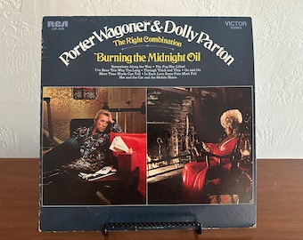 1972 Porter Wagoner & Dolly Parton “Burning The Midnight Oil” Original Vinyl Album