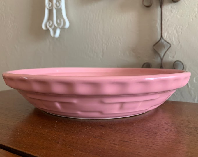 Longaberger Pottery WOVEN TRADITIONS PINK 10 Pie Plate Etsy