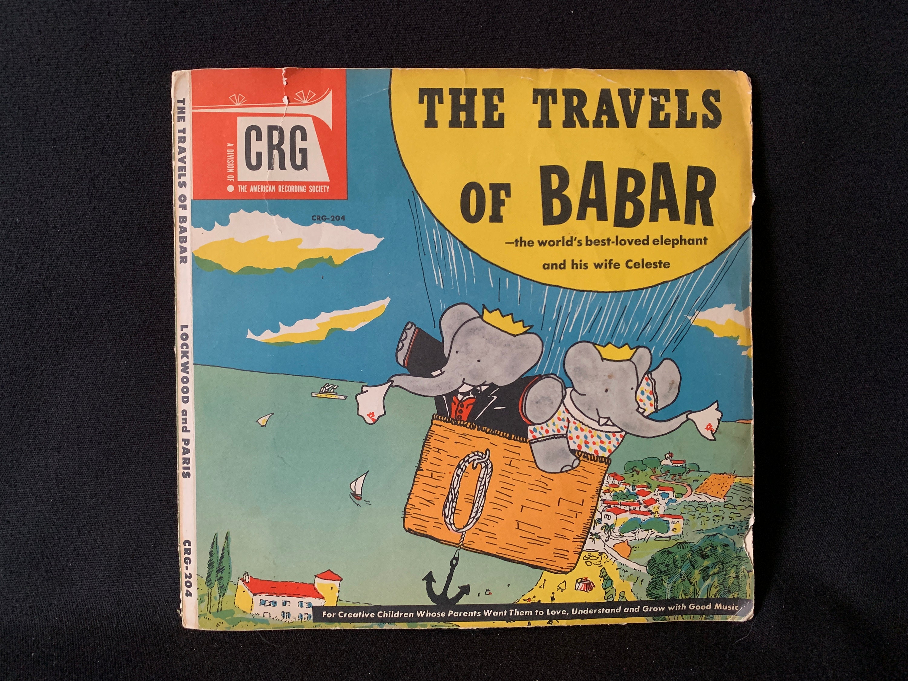 Authentic Double Record Album the TRAVELS of BABAR Original