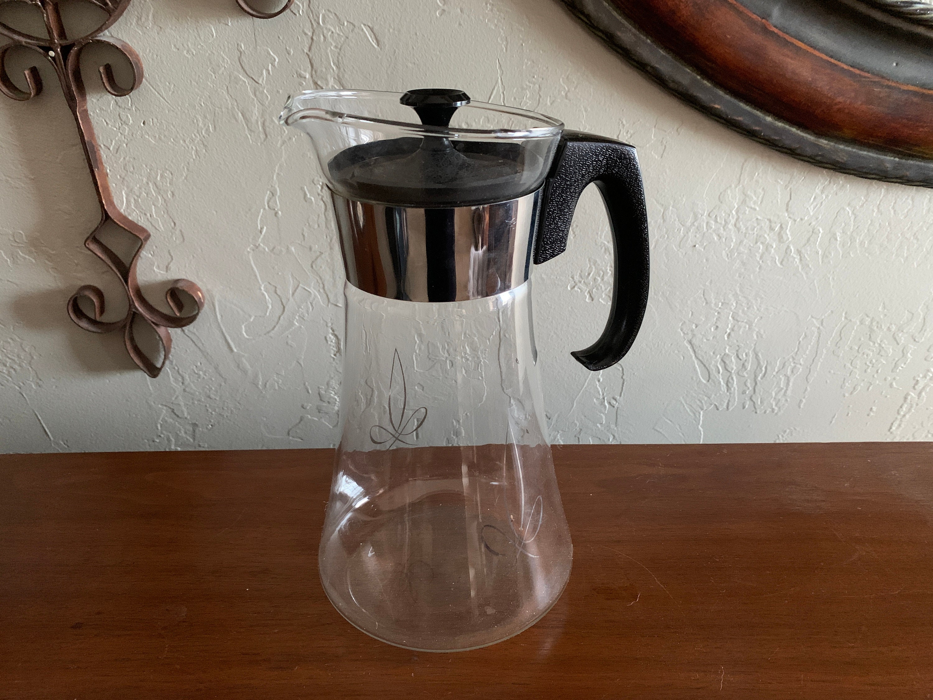 Glass Carafe with lid # 4477