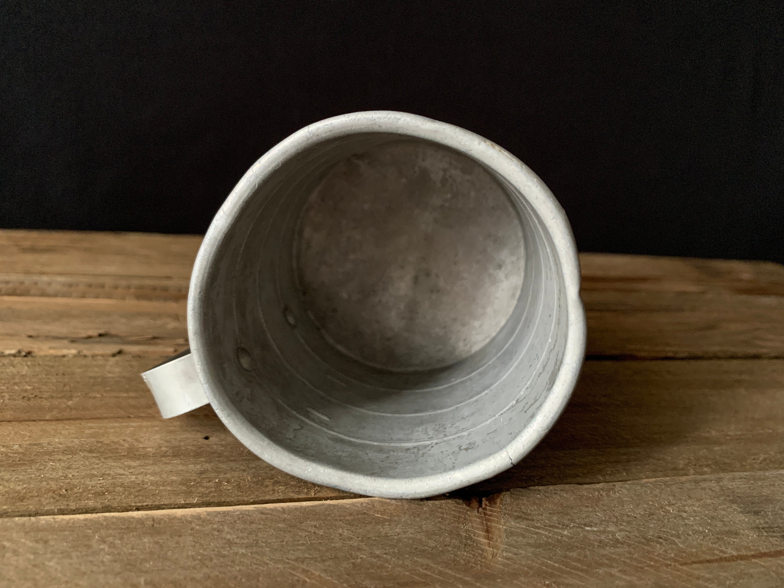 Vintage Primitive aluminum 1 cup measuring Cup