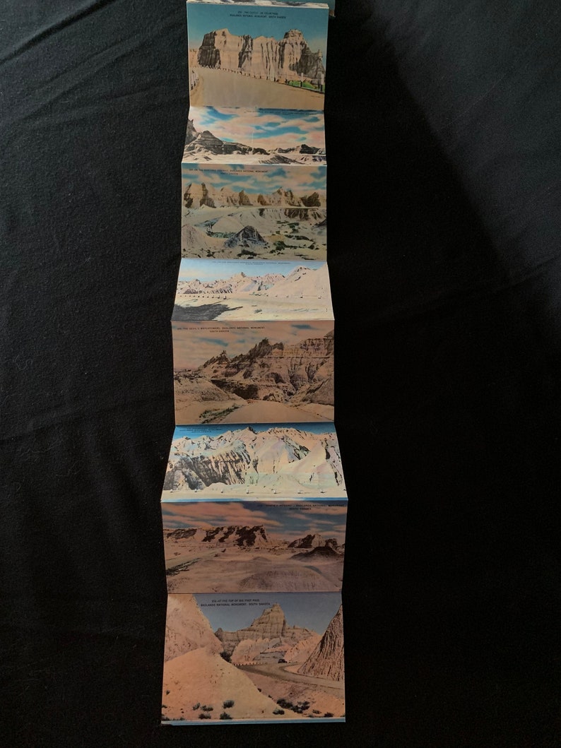 Bad Lands National Monument Foldout Postcard