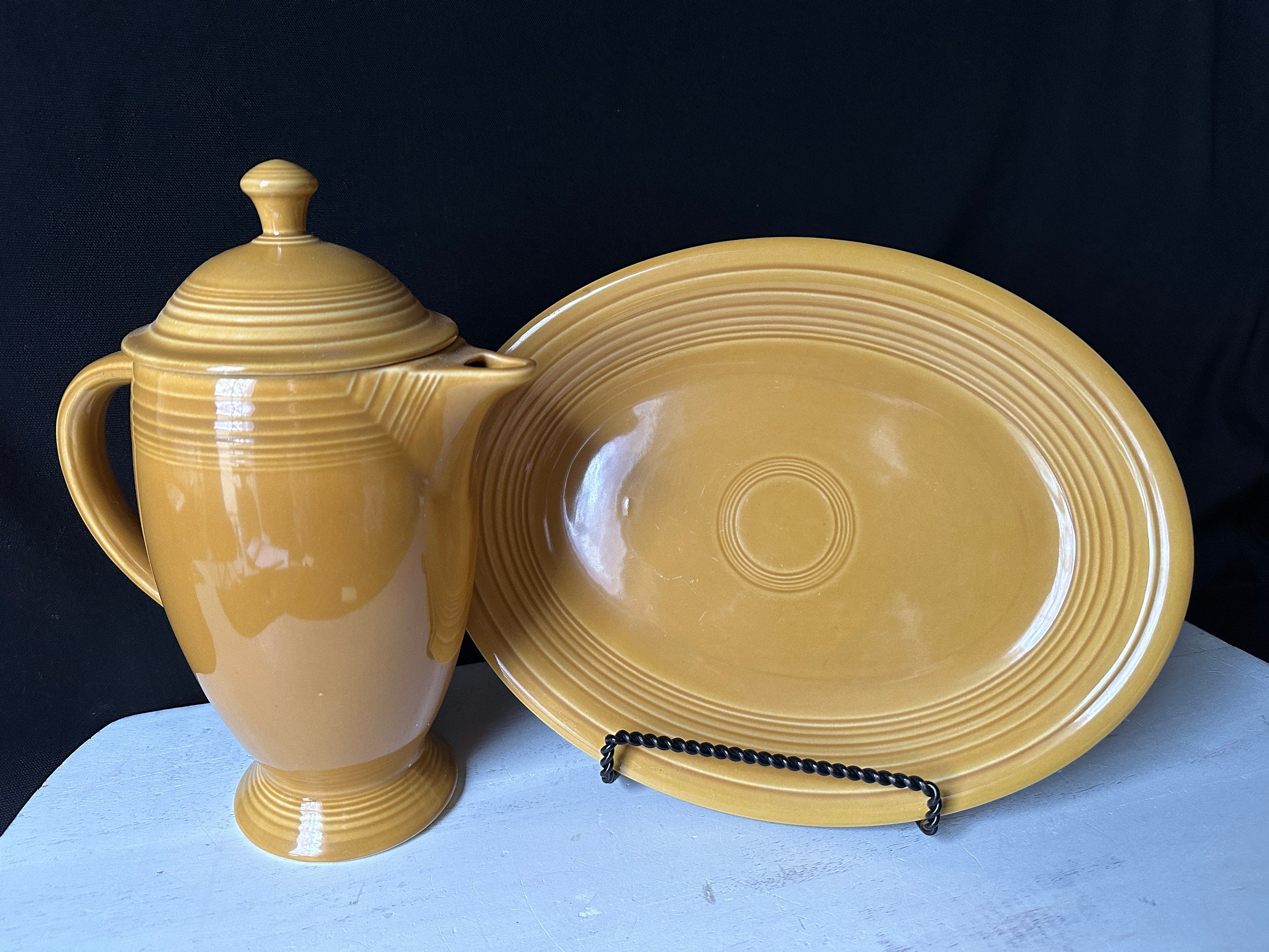 Buy Vintage FIESTAWARE IRONSTONE Antique Gold Coffee Pot With Lid