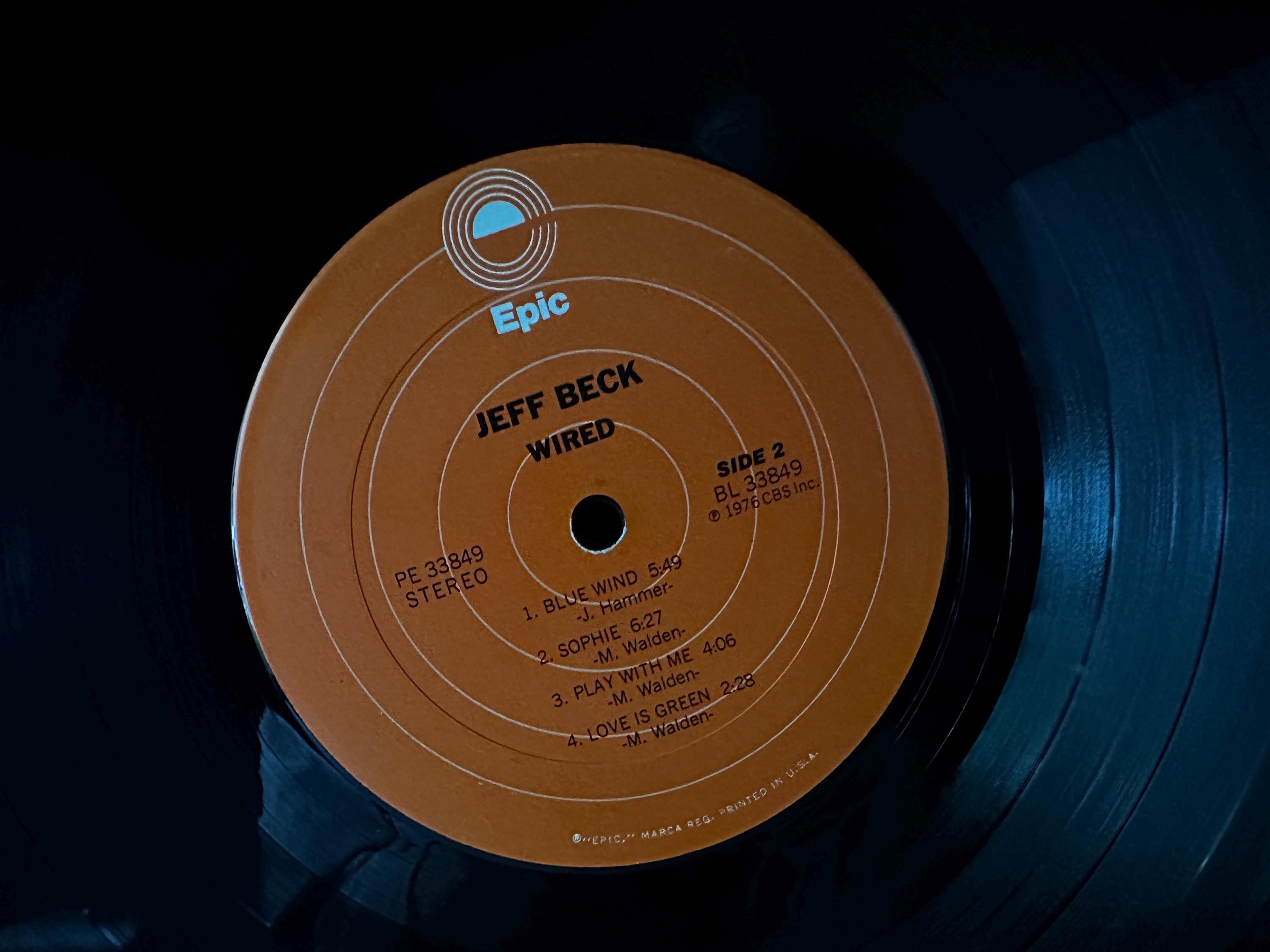JEFF BECK Vintage Vinyl “wired” 1976 Record on EPIC - Etsy
