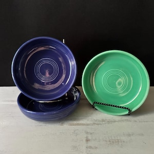 Authentic FIESTAWARE Original Green and Cobalt 6&quot; Dessert Bowls By HOMER LAUGHLIN – Sold Separately