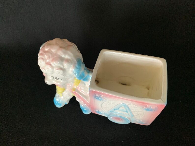 Little Lamb Pulling An Alphabet Cart Nursery Planter