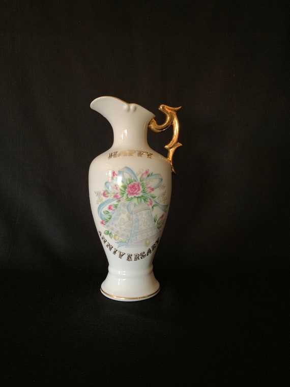 Lefton 50th Anniversary Vase Etsy