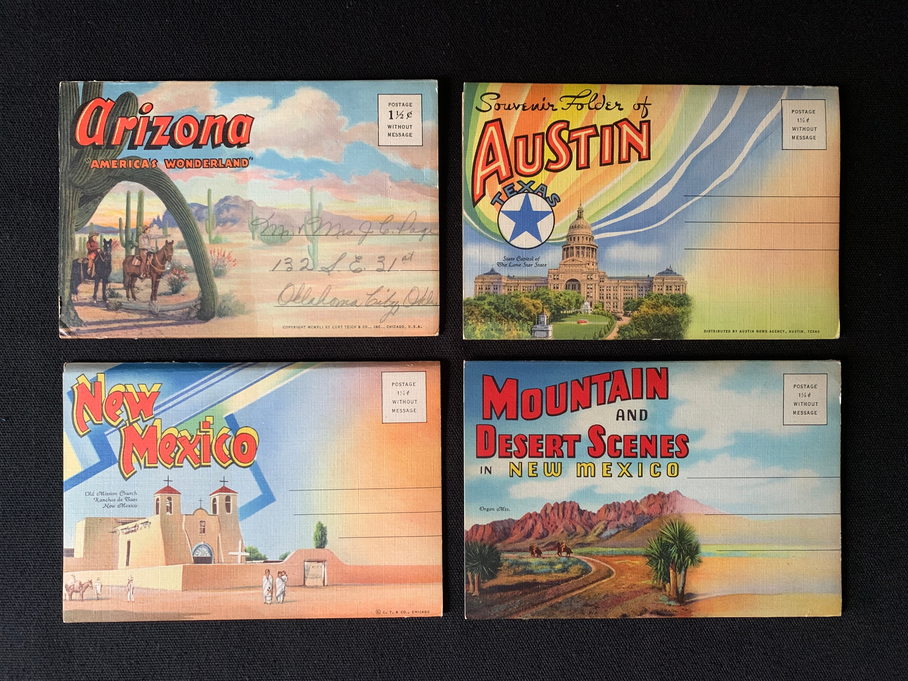 Vintage Souvenir Picture Mailers: Austin, Arizona, New Mexico - Etsy