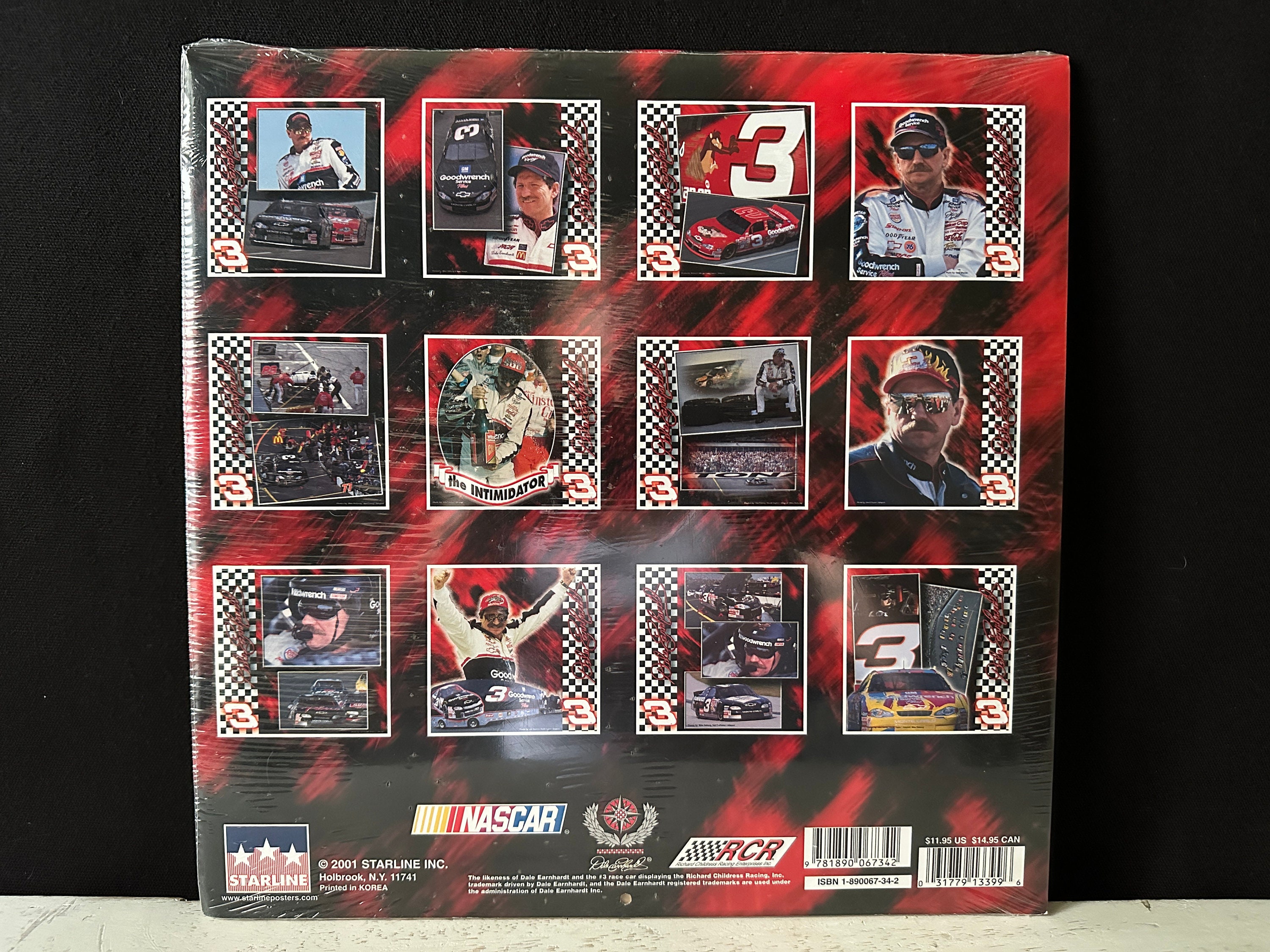 2002 DALE EARNHARDT Sr. #3 NASCAR 16-month Calendar - Sealed - Etsy