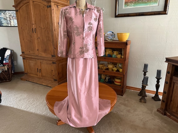 JESSICA HOWARD EVENINGS Blush Rose Evening Sheath Dress W short Sequined Jacket Size 12 Etsy Canada