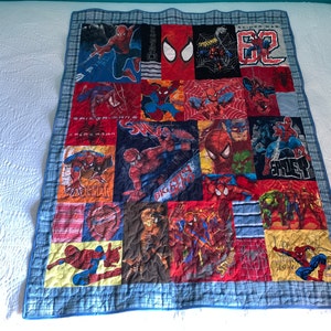 Spiderman: Infant’s Baby Tee-Shirt Quilt