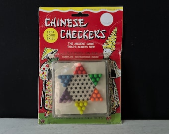 Chinese Checkers Small Travel Board Game MG DILLON 1960s