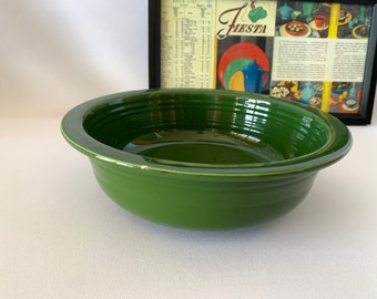 1950s Forest Green Vintage Fiestaware Nappy Bowl