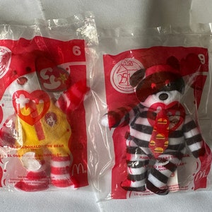 2004年　USAマクドナルド ハッピーミール　ty ぬいぐるみ　コンプリート マクドナルド ty #6 ロナルド・ベア ハッピーバースデイ