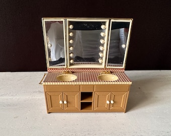 Vintage TOMY SMALLER HOMES’ Dollhouse Furniture - Bathroom Vanity