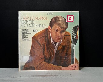 Álbum LP vintage de 1967 de GLEN CAMPBELL “Gentle On My Mind”