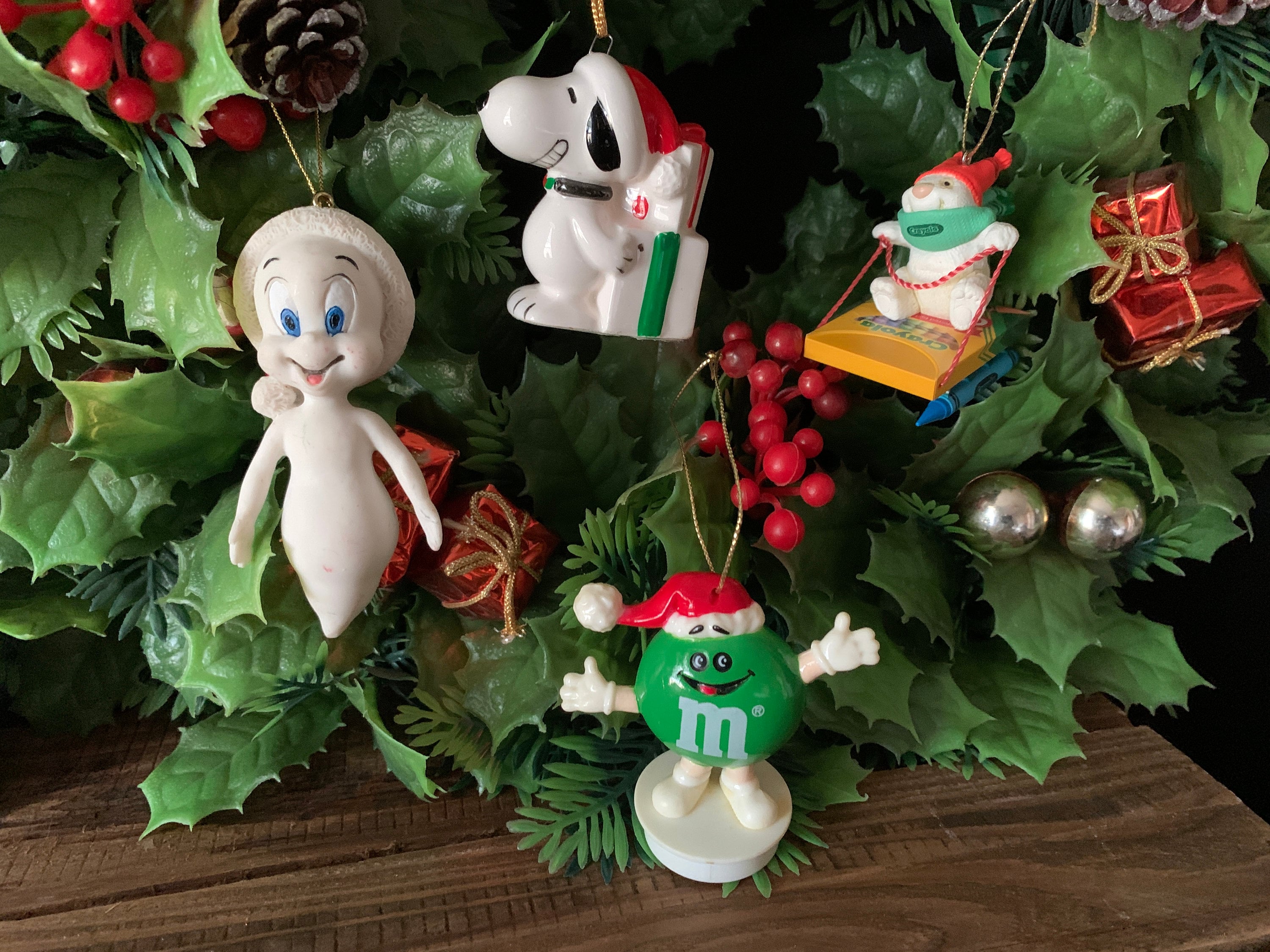 Your Choice - Collectible Christmas Ornaments  SNOOPY, CASPER The Friendly Ghost, Green M&M, Crayola Sled from Hallmark