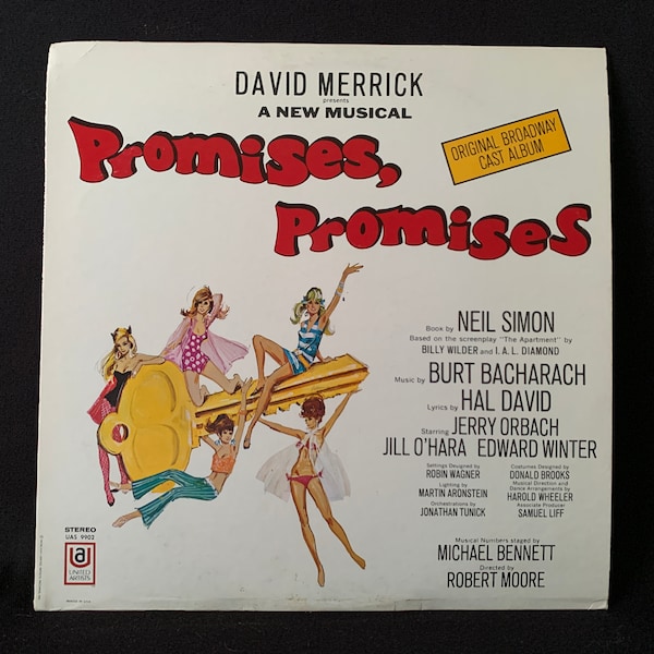 Hal David & Burt Bacharach – “Promises, Promises” Original Broadway Musical Cast Album – UAS 9902