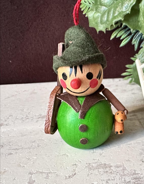 German STEINBACH Wooden Christmas Tree Ornaments – Chimney Sweep