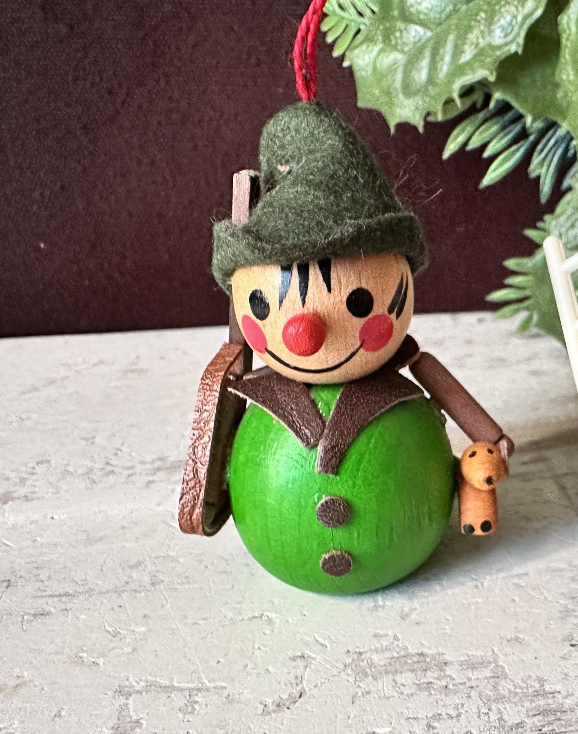 German STEINBACH Wooden Christmas Tree Ornaments – Chimney Sweep