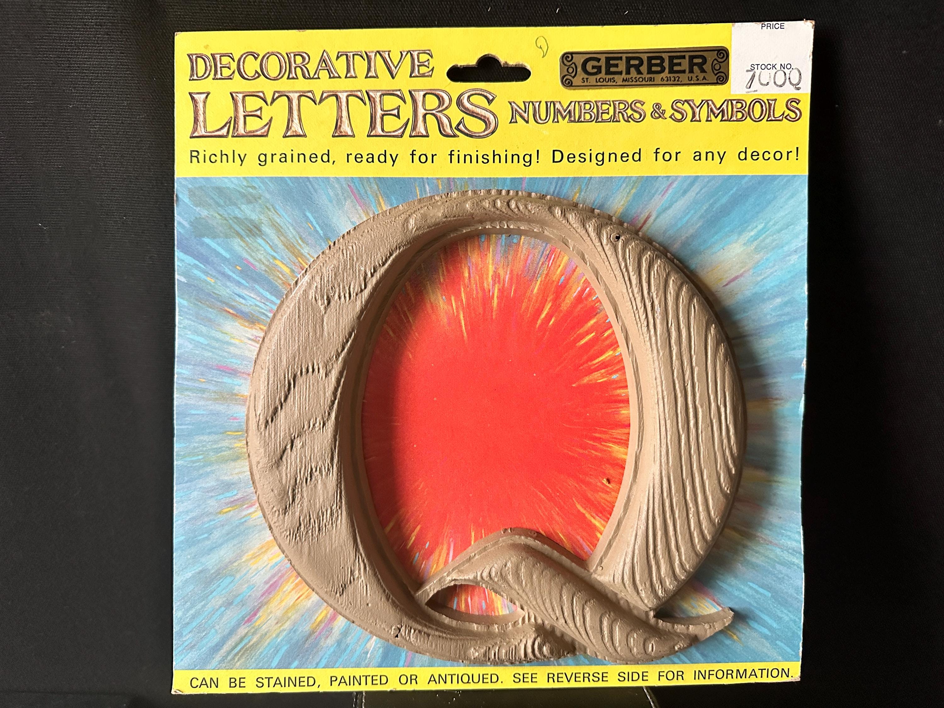 1970s Vintage MCM Decorative Letters From GERBER INDUSTRIES Wood Grain ...
