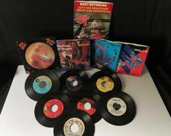 Classic Rock 45 rpm Vinyl Records 1960s-1980s - Sold Separately