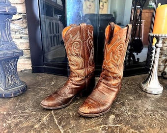 ヴィンテージ ルケーシー「スパニッシュコレクション」メンズブーツ 10B ブラウンレザー #6447