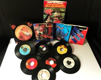 Classic Rock 45 rpm Vinyl Records 1960s-1980s - Sold Separately