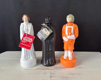 Vintage 1981 STAR WARS Shampoo & Bubble Bath Bottles By Omni Cosmetics - Sold Separately