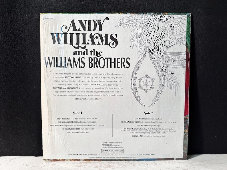 LP clásico de 1970 “Navidad con Andy Williams y los hermanos Williams ...