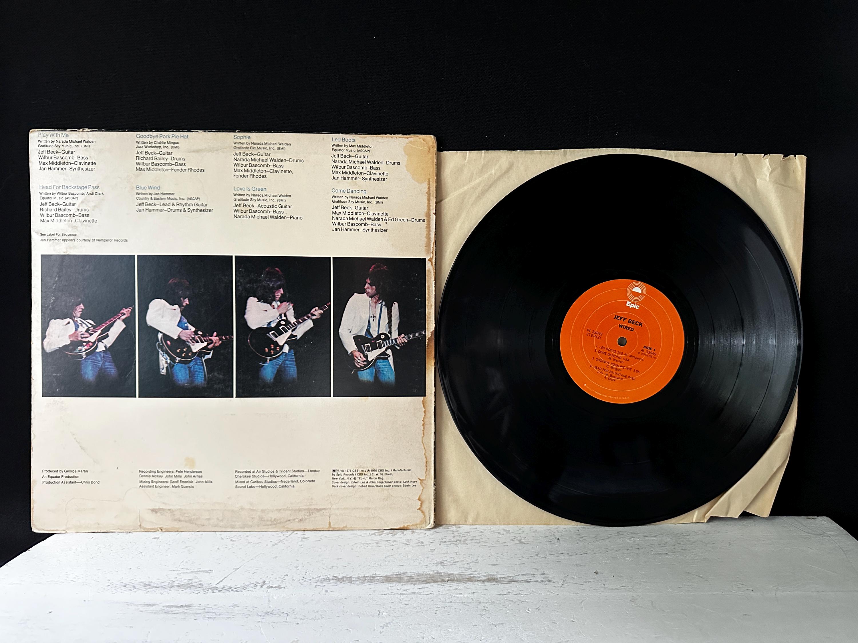 JEFF BECK Vintage Vinyl “wired” 1976 Record on EPIC - Etsy