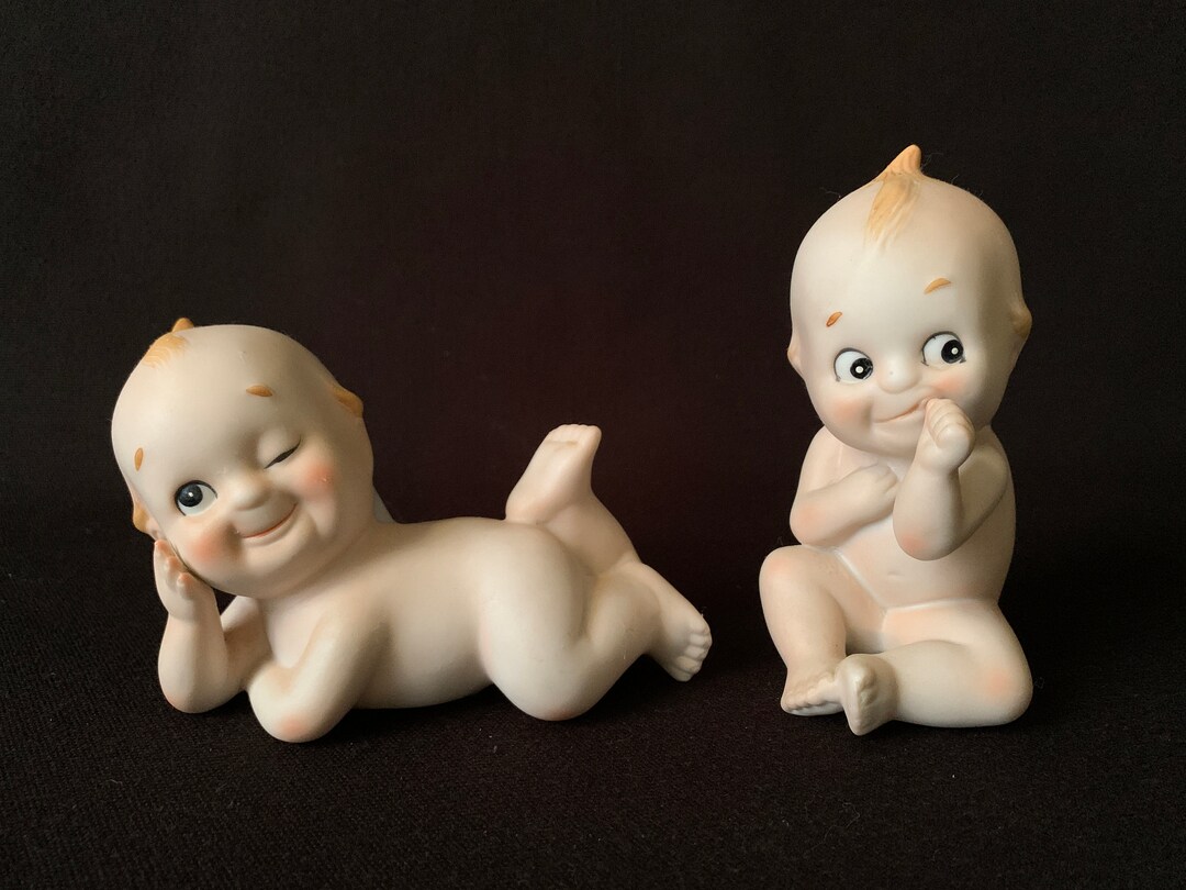 Vintage KEWPIE Bisque Figurines From the Late 1960s and Early 1970s
